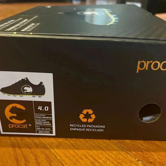 Puma pro cat speed force cleat big kid 4 black white blue soccer shoes cleats - Picture 14 of 17